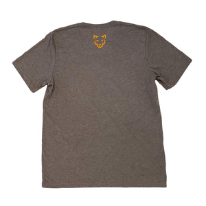 Unisex Gray Tee with Orange Logo