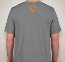 Load image into Gallery viewer, Unisex Gray Tee with Orange Logo