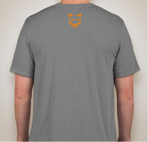 Unisex Gray Tee with Orange Logo