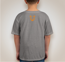 Load image into Gallery viewer, Unisex Gray Tee with Orange Logo