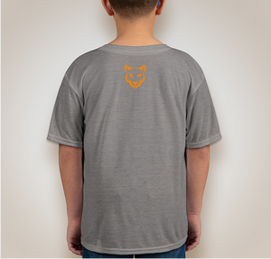 Unisex Gray Tee with Orange Logo