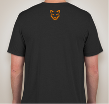 Load image into Gallery viewer, Unisex Black Tee with Orange Logo