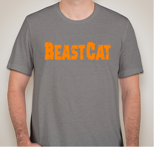 Unisex Gray Tee with Orange Logo